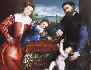 Giovanni della Volta with His Wife and Children Lorenzo Lotto